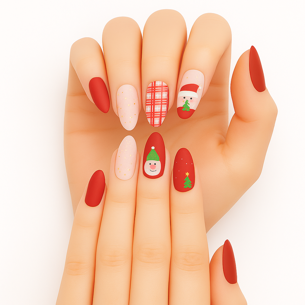 Santa Sparkle Gel Art