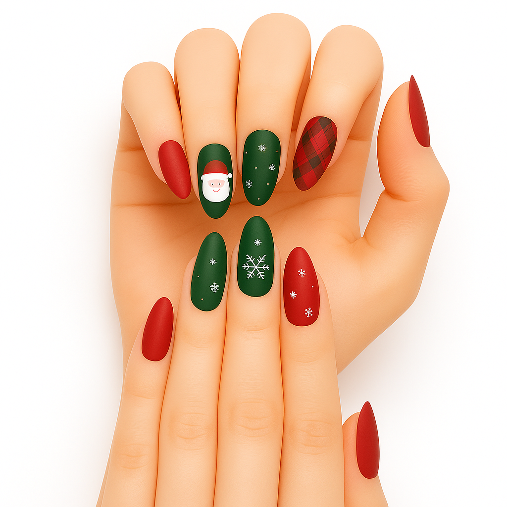 Santa Sparkle Gel Art