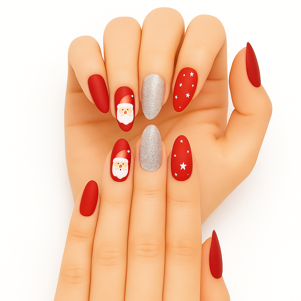 Santa Sparkle Gel Art