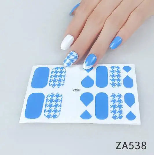Nail Stickers DIY Decals For Nail Art Wraps Women Beauty Full Cover Nail Manicures Decorations Uñas Postizas Press On Nails