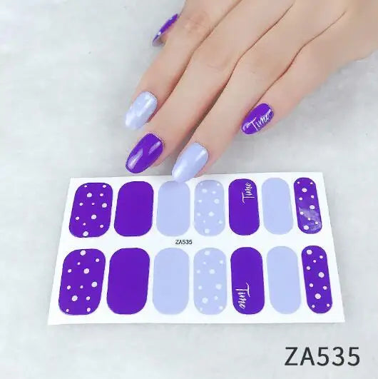 Nail Stickers DIY Decals For Nail Art Wraps Women Beauty Full Cover Nail Manicures Decorations Uñas Postizas Press On Nails