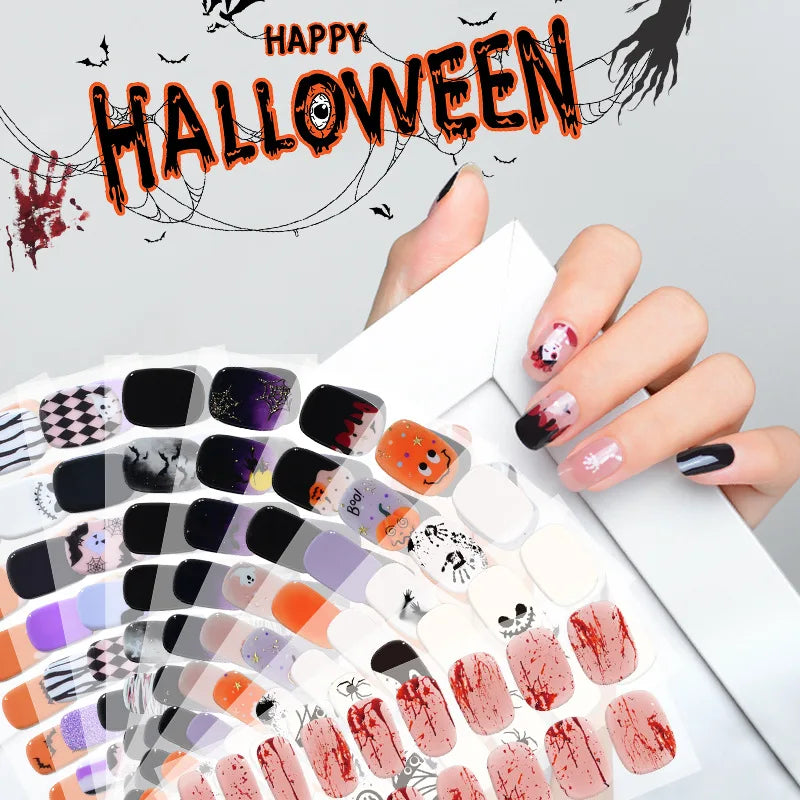 Glow Haunt Halloween Gel Nail Stickers