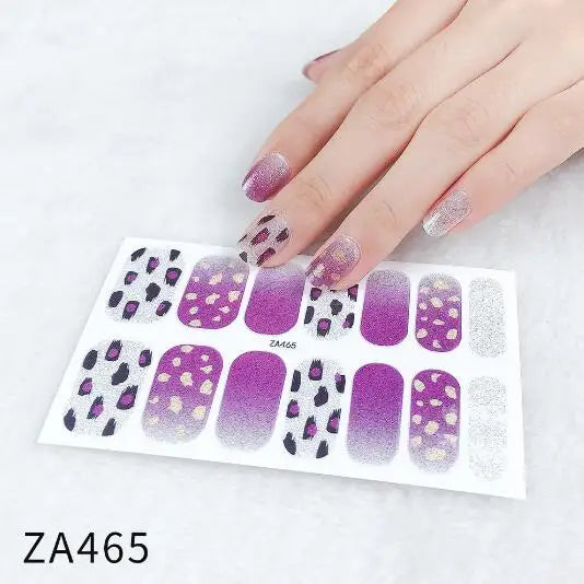Nail Stickers DIY Decals For Nail Art Wraps Women Beauty Full Cover Nail Manicures Decorations Uñas Postizas Press On Nails