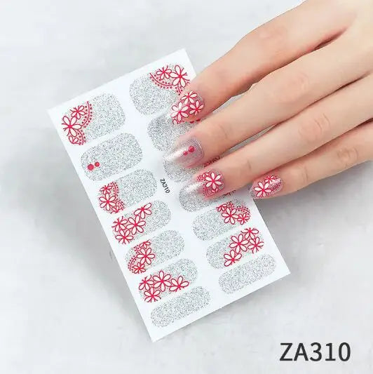 Nail Stickers DIY Decals For Nail Art Wraps Women Beauty Full Cover Nail Manicures Decorations Uñas Postizas Press On Nails