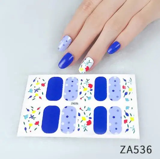 Nail Stickers DIY Decals For Nail Art Wraps Women Beauty Full Cover Nail Manicures Decorations Uñas Postizas Press On Nails