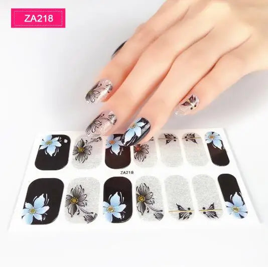 Nail Stickers DIY Decals For Nail Art Wraps Women Beauty Full Cover Nail Manicures Decorations Uñas Postizas Press On Nails
