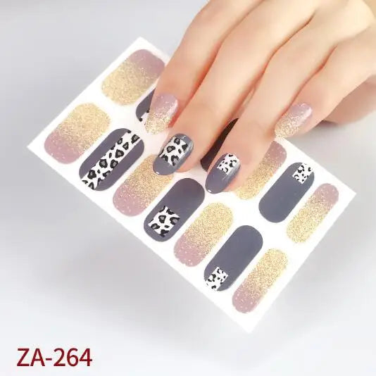 Nail Stickers DIY Decals For Nail Art Wraps Women Beauty Full Cover Nail Manicures Decorations Uñas Postizas Press On Nails