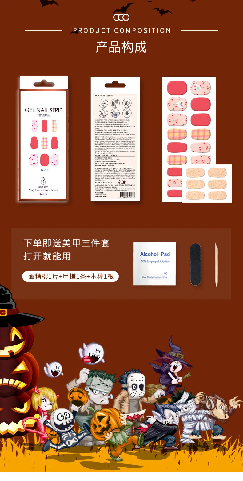 Hexed Charm Halloween Gel Nail Stickers