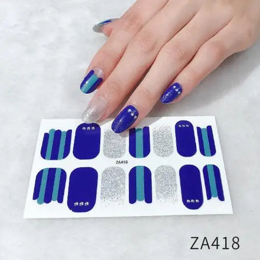 Nail Stickers DIY Decals For Nail Art Wraps Women Beauty Full Cover Nail Manicures Decorations Uñas Postizas Press On Nails