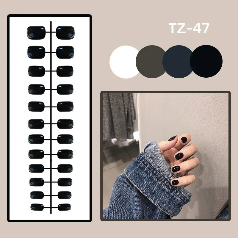 Ghostly Glow Almond Press-On Nails