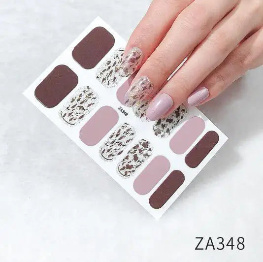 Nail Stickers DIY Decals For Nail Art Wraps Women Beauty Full Cover Nail Manicures Decorations Uñas Postizas Press On Nails