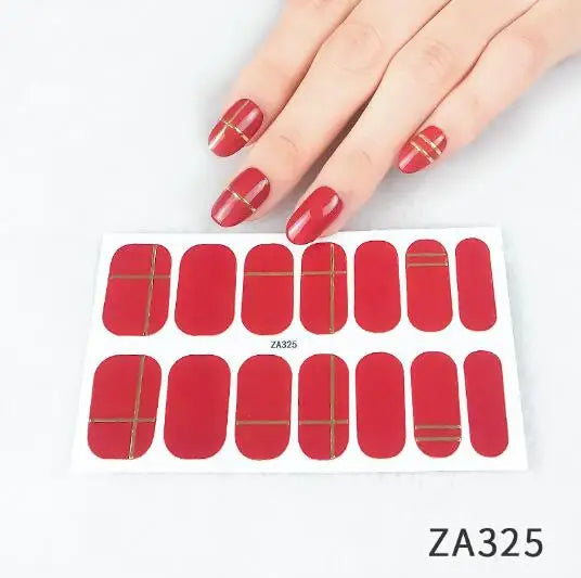 Nail Stickers DIY Decals For Nail Art Wraps Women Beauty Full Cover Nail Manicures Decorations Uñas Postizas Press On Nails