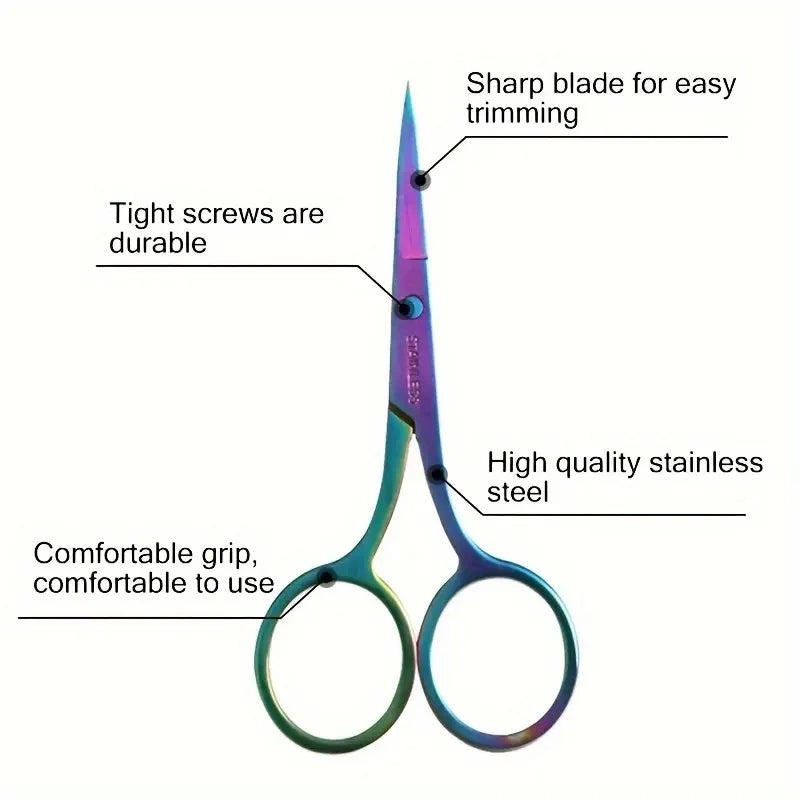 GlamTrim™ Multi-Purpose Beauty Scissors – Nails, Brows & Lashes