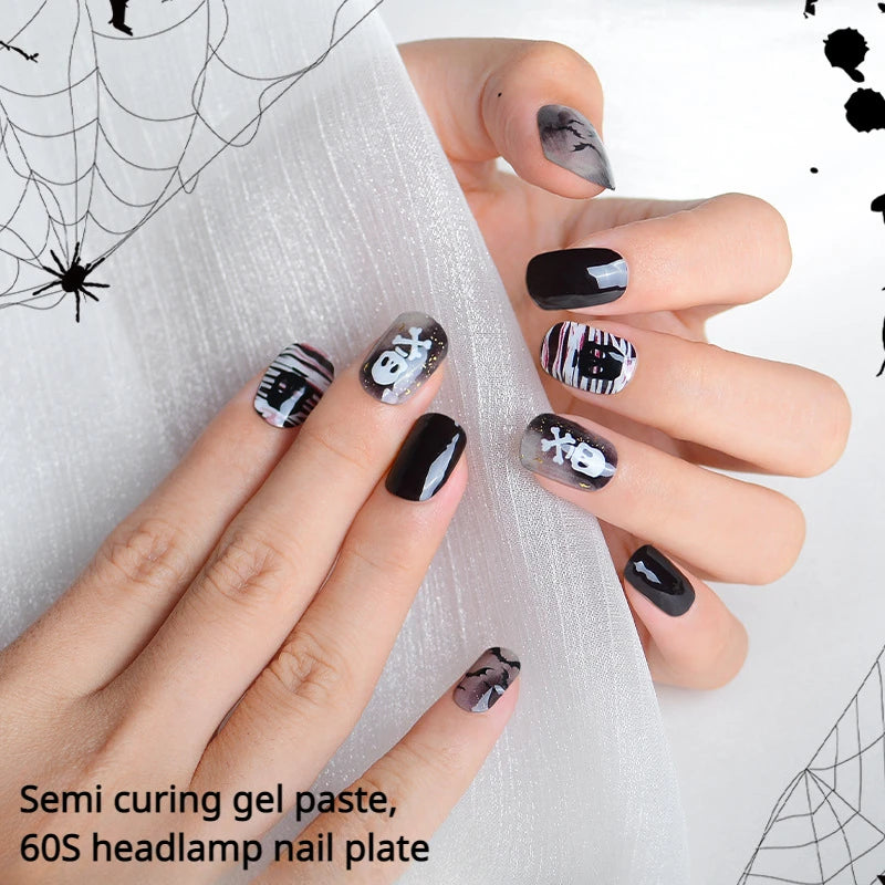 Hexed Charm Halloween Gel Nail Stickers