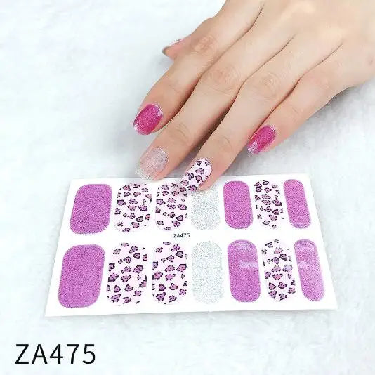 Nail Stickers DIY Decals For Nail Art Wraps Women Beauty Full Cover Nail Manicures Decorations Uñas Postizas Press On Nails