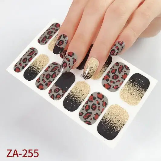 Nail Stickers DIY Decals For Nail Art Wraps Women Beauty Full Cover Nail Manicures Decorations Uñas Postizas Press On Nails
