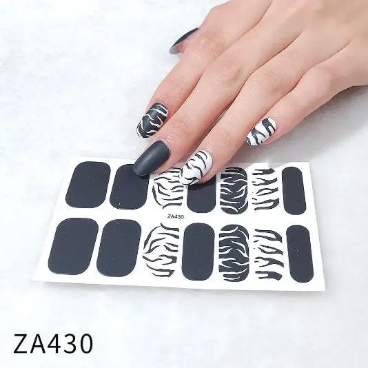 Nail Stickers DIY Decals For Nail Art Wraps Women Beauty Full Cover Nail Manicures Decorations Uñas Postizas Press On Nails