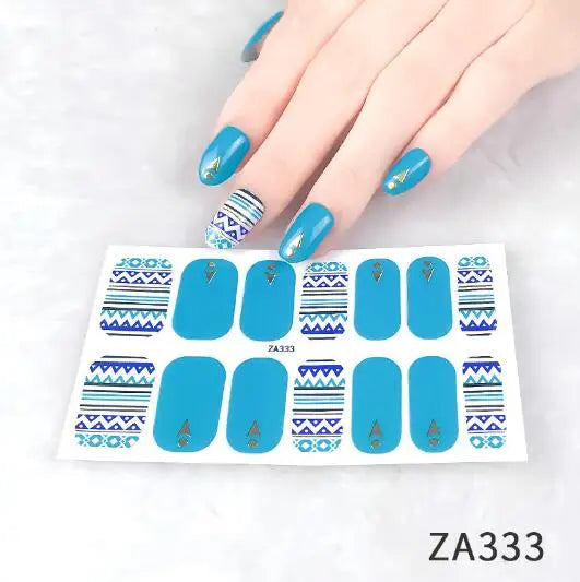 Nail Stickers DIY Decals For Nail Art Wraps Women Beauty Full Cover Nail Manicures Decorations Uñas Postizas Press On Nails