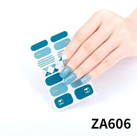 Nail Stickers DIY Decals For Nail Art Wraps Women Beauty Full Cover Nail Manicures Decorations Uñas Postizas Press On Nails