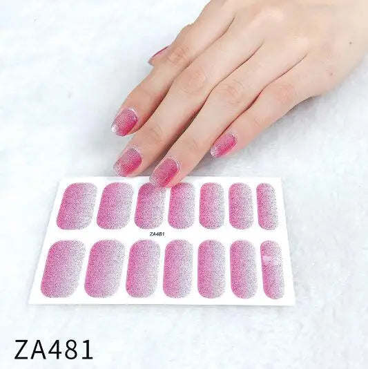 Nail Stickers DIY Decals For Nail Art Wraps Women Beauty Full Cover Nail Manicures Decorations Uñas Postizas Press On Nails