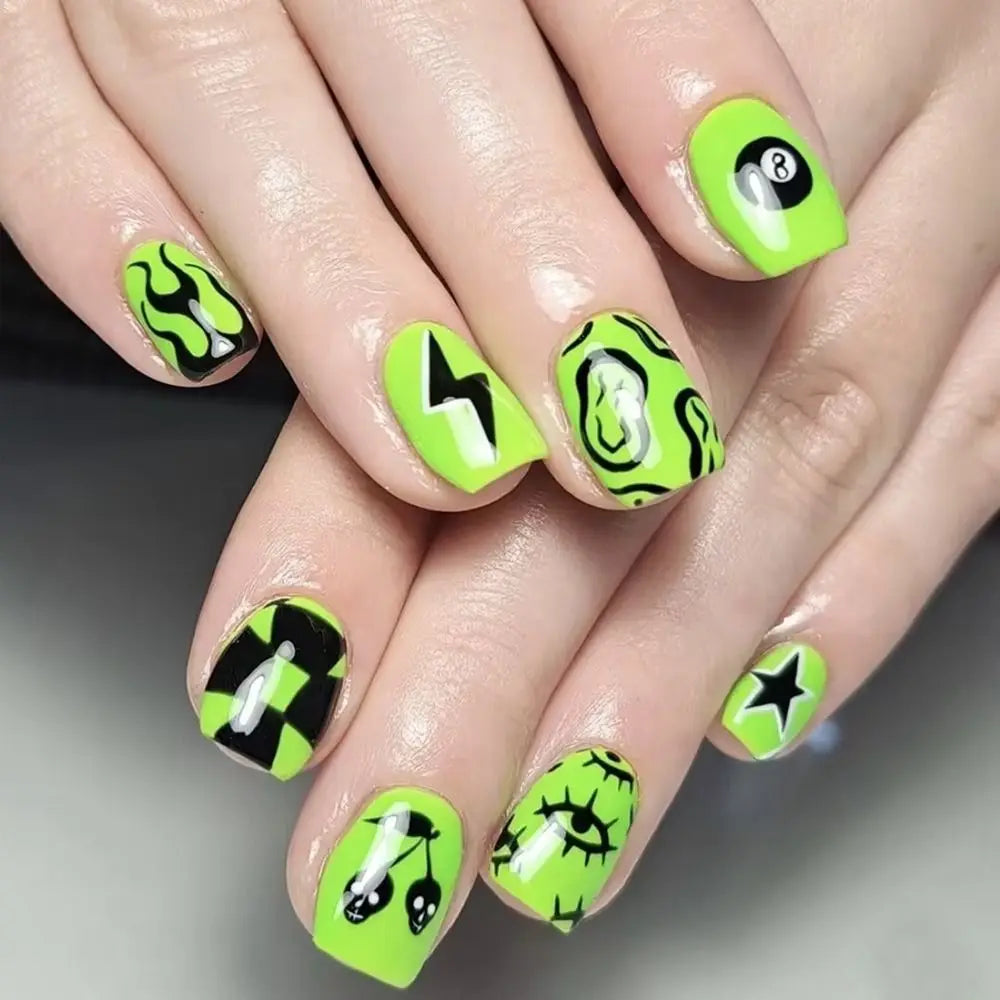 Spooky Vibes Halloween Press-On Nails