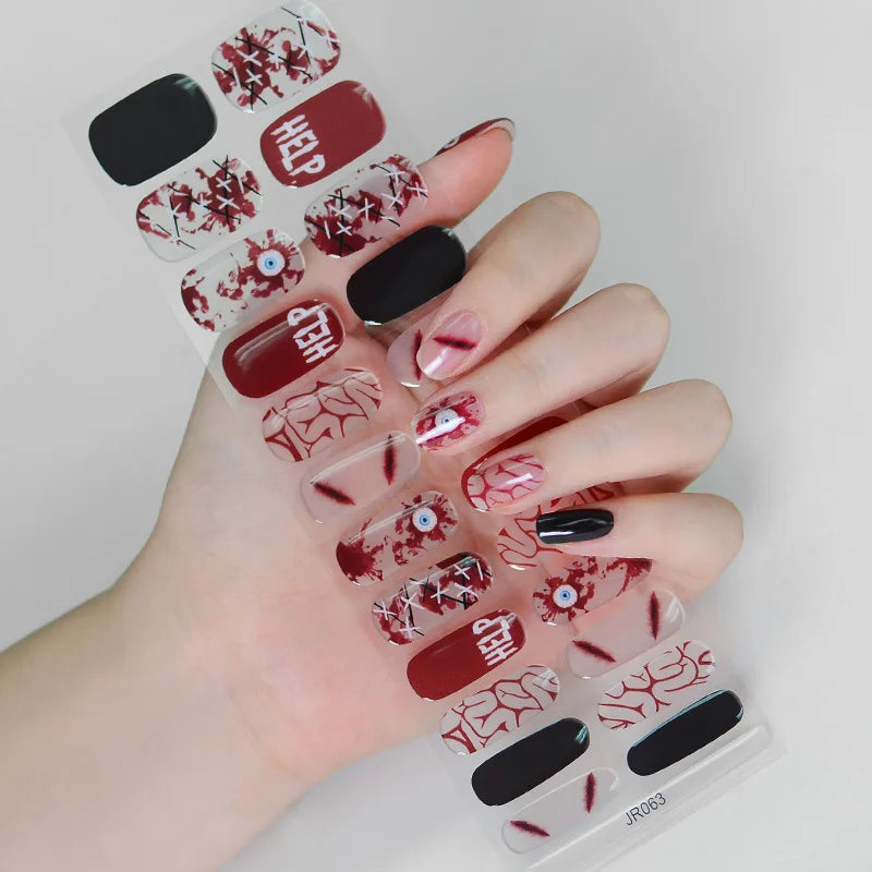 Spooky Charm Halloween Gel Nail Stickers