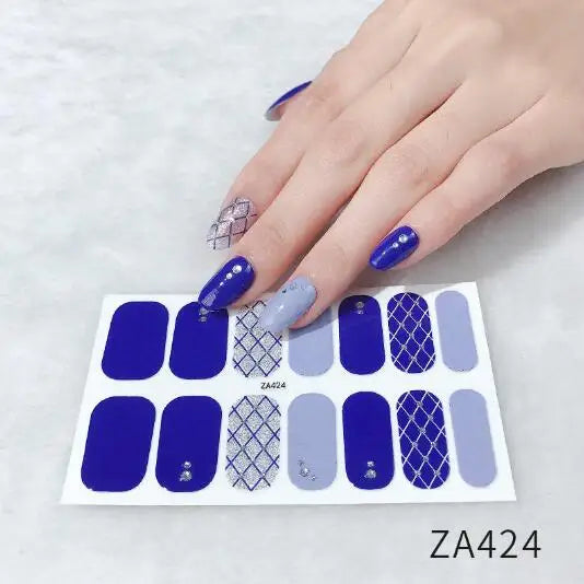 Nail Stickers DIY Decals For Nail Art Wraps Women Beauty Full Cover Nail Manicures Decorations Uñas Postizas Press On Nails