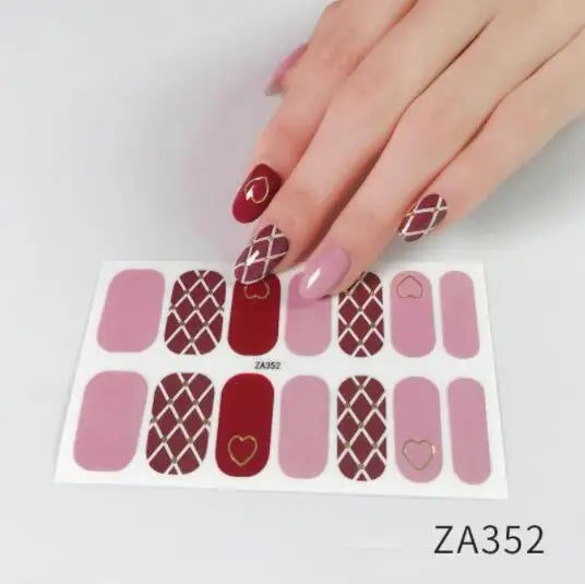 Nail Stickers DIY Decals For Nail Art Wraps Women Beauty Full Cover Nail Manicures Decorations Uñas Postizas Press On Nails