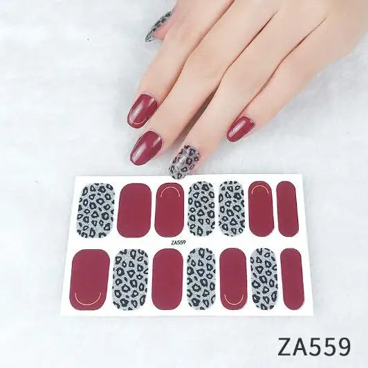 Nail Stickers DIY Decals For Nail Art Wraps Women Beauty Full Cover Nail Manicures Decorations Uñas Postizas Press On Nails