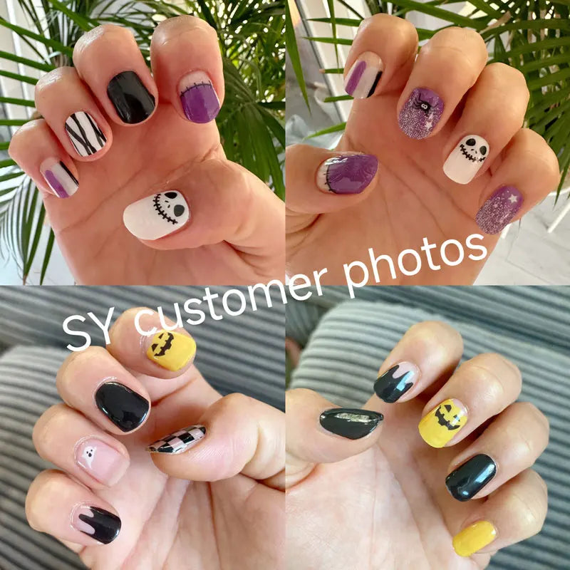 Glow Haunt Halloween Gel Nail Stickers
