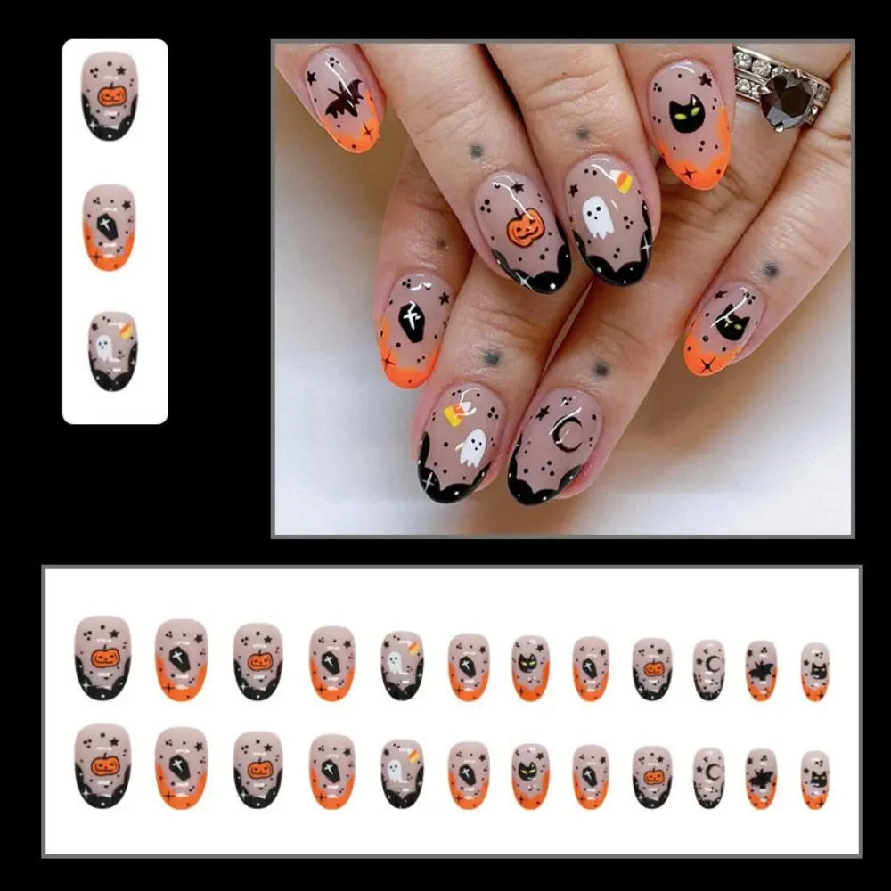 Spooky Vibes Halloween Press-On Nails