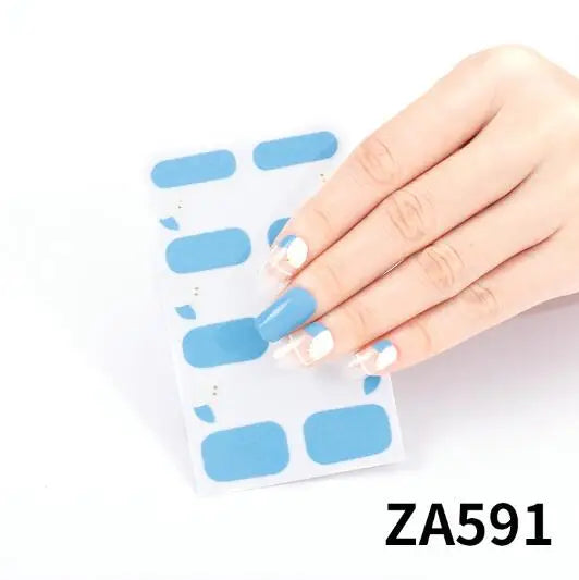 Nail Stickers DIY Decals For Nail Art Wraps Women Beauty Full Cover Nail Manicures Decorations Uñas Postizas Press On Nails