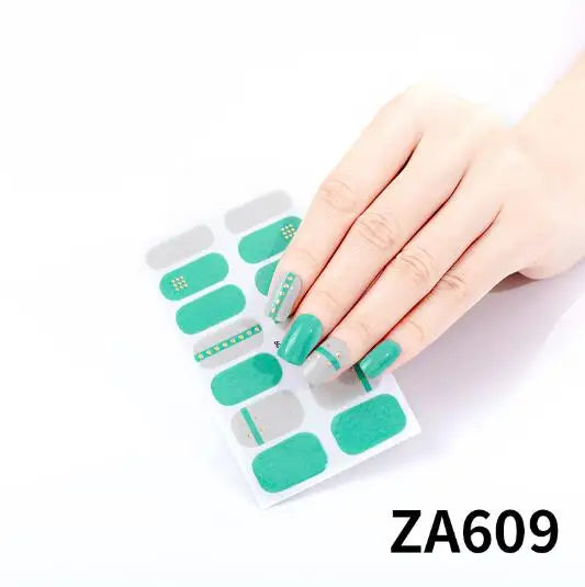 Nail Stickers DIY Decals For Nail Art Wraps Women Beauty Full Cover Nail Manicures Decorations Uñas Postizas Press On Nails