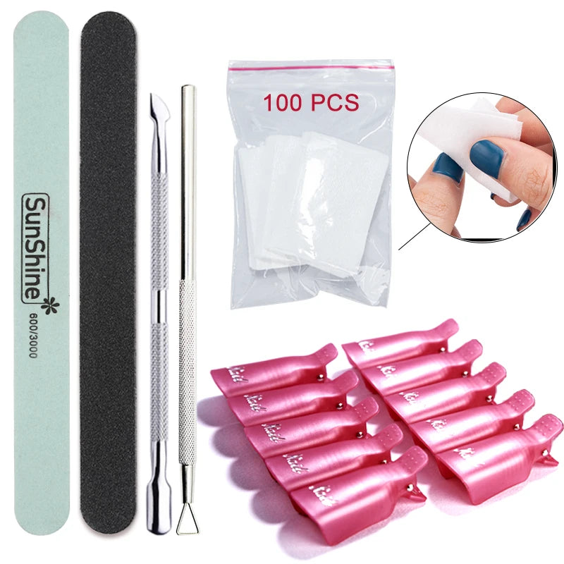 GeluxeCare™ Nail Remover & Prep Kit – Cleaner, Buffer & File