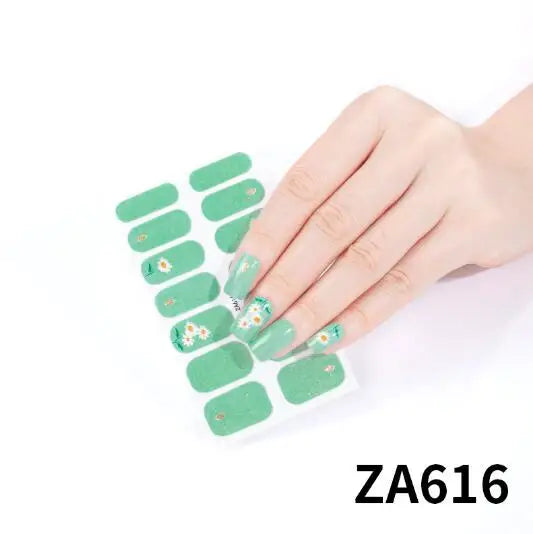 Nail Stickers DIY Decals For Nail Art Wraps Women Beauty Full Cover Nail Manicures Decorations Uñas Postizas Press On Nails