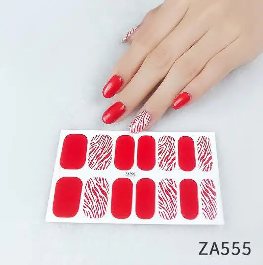 Nail Stickers DIY Decals For Nail Art Wraps Women Beauty Full Cover Nail Manicures Decorations Uñas Postizas Press On Nails