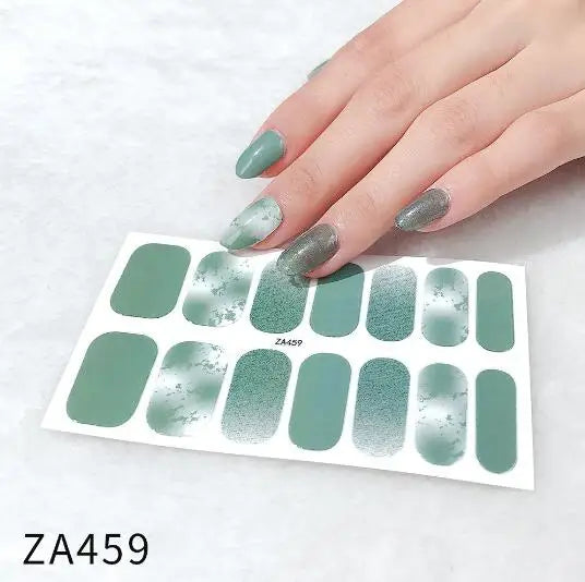Nail Stickers DIY Decals For Nail Art Wraps Women Beauty Full Cover Nail Manicures Decorations Uñas Postizas Press On Nails