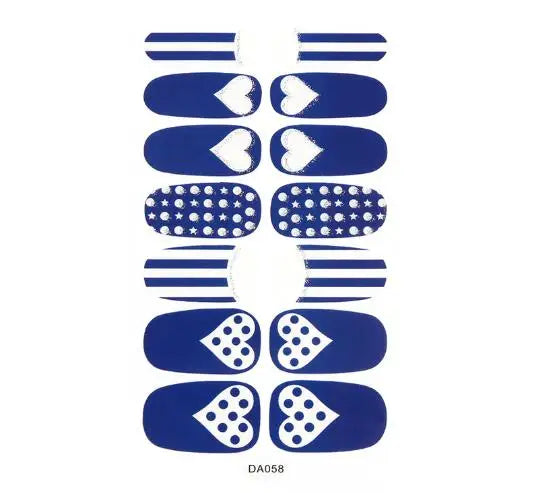 Nail Stickers DIY Decals For Nail Art Wraps Women Beauty Full Cover Nail Manicures Decorations Uñas Postizas Press On Nails