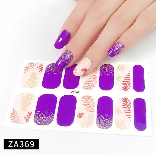 Nail Stickers DIY Decals For Nail Art Wraps Women Beauty Full Cover Nail Manicures Decorations Uñas Postizas Press On Nails