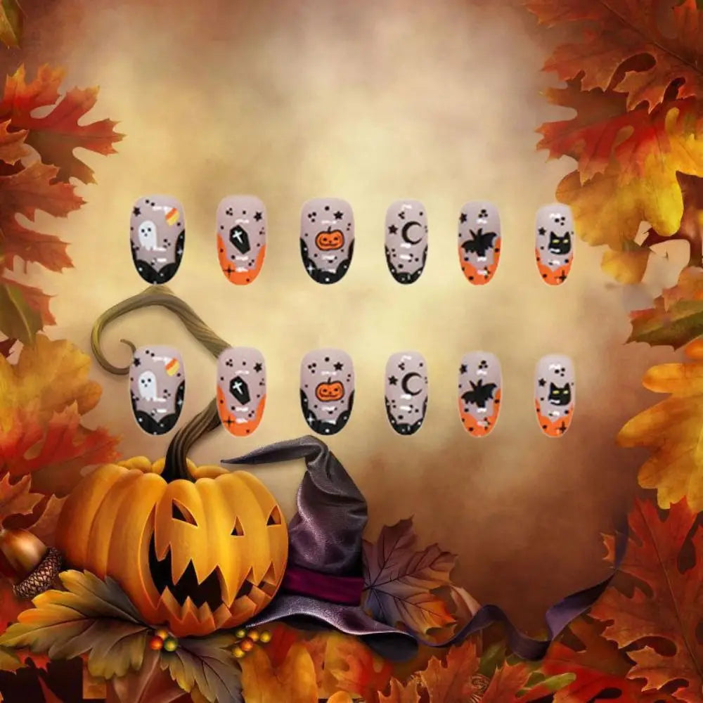 Spooky Vibes Halloween Press-On Nails