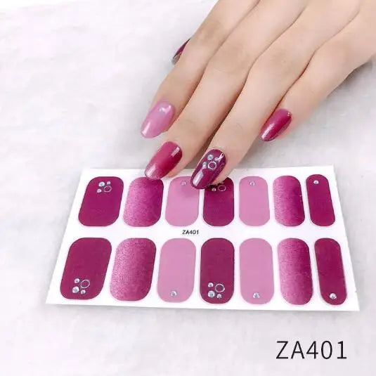 Nail Stickers DIY Decals For Nail Art Wraps Women Beauty Full Cover Nail Manicures Decorations Uñas Postizas Press On Nails