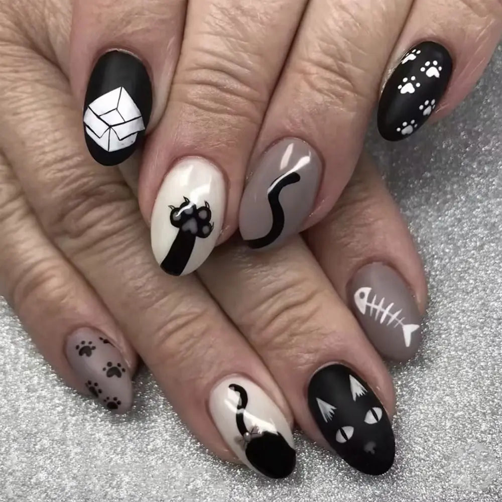 Spooky Vibes Halloween Press-On Nails