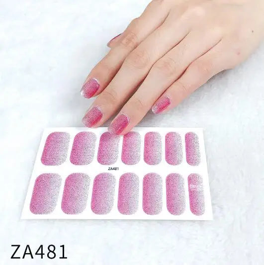 Nail Stickers DIY Decals For Nail Art Wraps Women Beauty Full Cover Nail Manicures Decorations Uñas Postizas Press On Nails