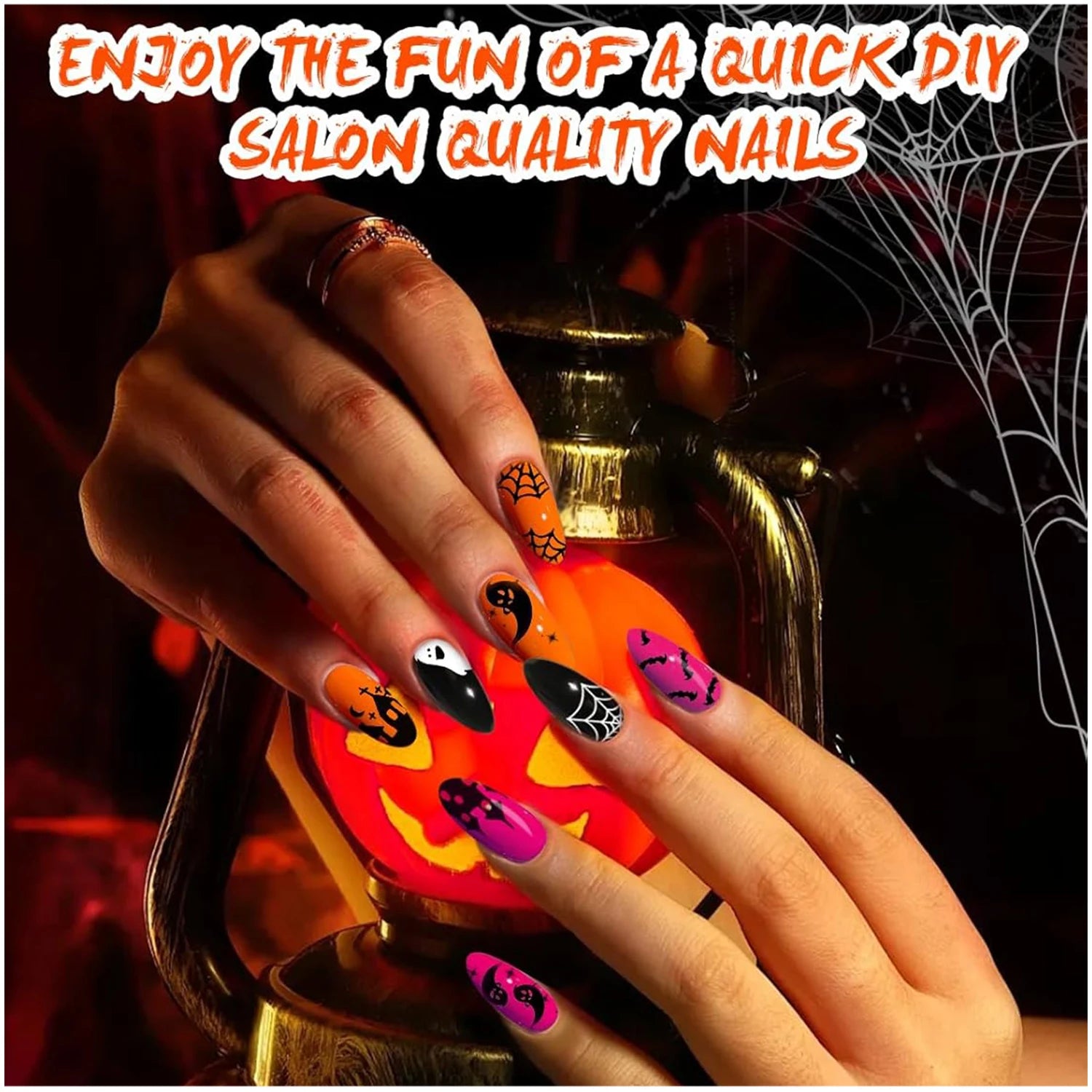 Pumpkin Spell Halloween Gel Nail Strips