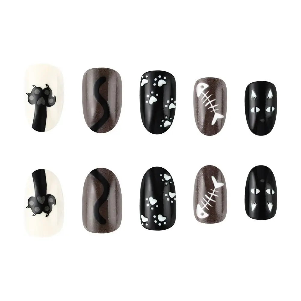Spooky Vibes Halloween Press-On Nails