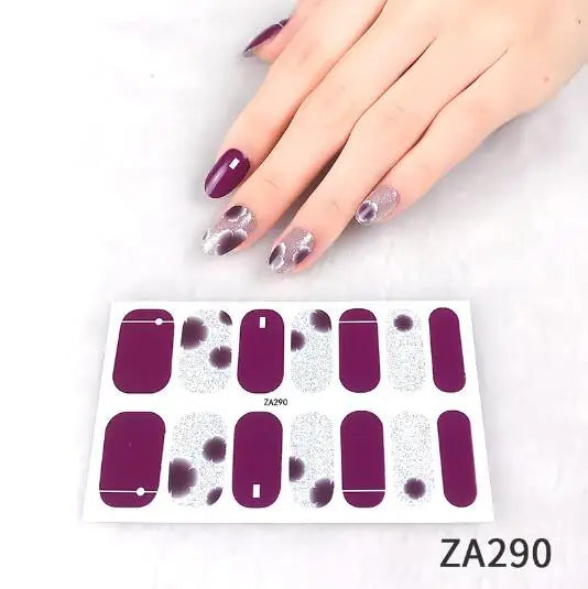 Nail Stickers DIY Decals For Nail Art Wraps Women Beauty Full Cover Nail Manicures Decorations Uñas Postizas Press On Nails
