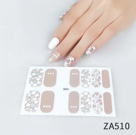 Nail Stickers DIY Decals For Nail Art Wraps Women Beauty Full Cover Nail Manicures Decorations Uñas Postizas Press On Nails