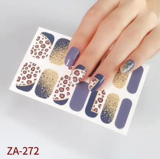 Nail Stickers DIY Decals For Nail Art Wraps Women Beauty Full Cover Nail Manicures Decorations Uñas Postizas Press On Nails