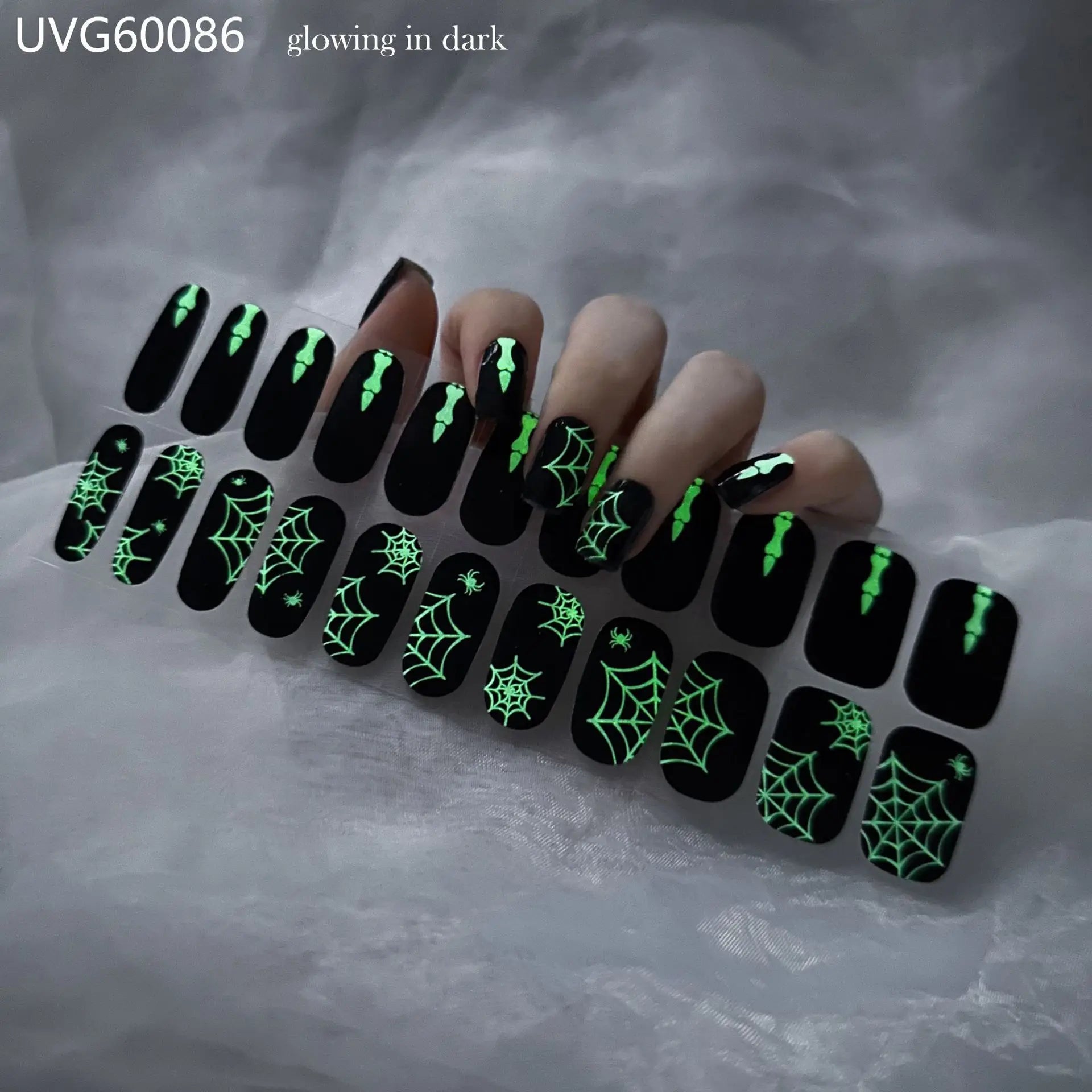 Glow Haunt Halloween Gel Nail Stickers