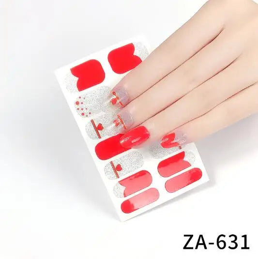 Nail Stickers DIY Decals For Nail Art Wraps Women Beauty Full Cover Nail Manicures Decorations Uñas Postizas Press On Nails